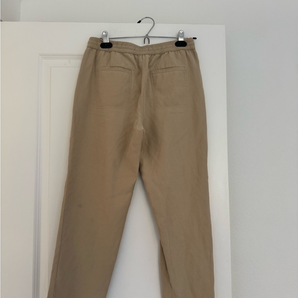 Banana Republic women’s beige ankle crop linen cotton blend pants size XS - Picture 2 of 5